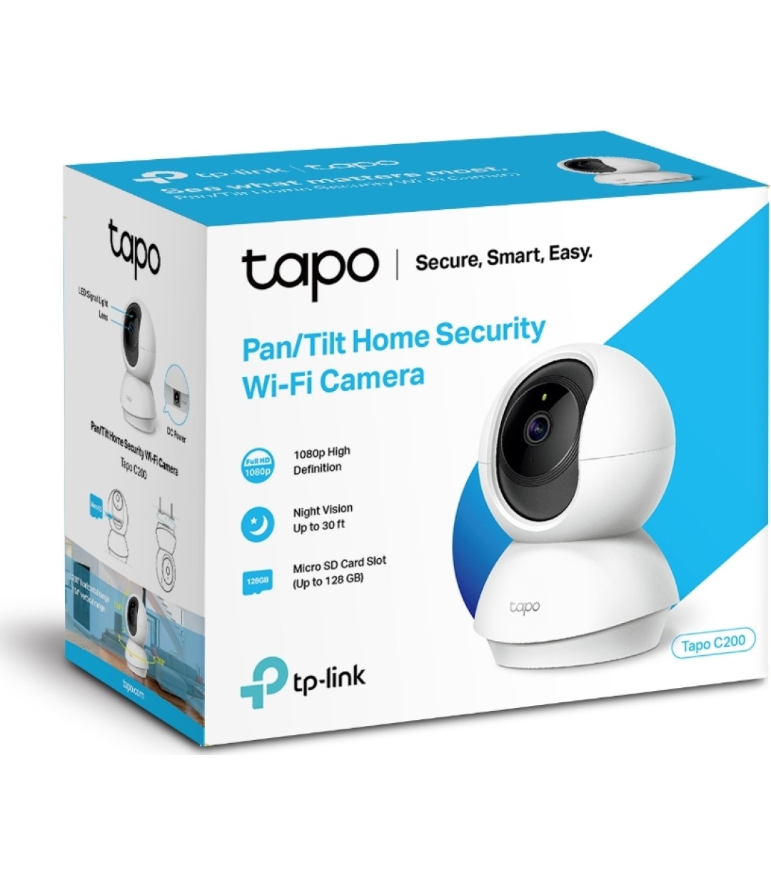 TP-LINK Tapo C200 v5 IP Κάμερα Παρακολούθησης Wi-Fi Full HD 1080p με Αμφίδρομη Επικοινωνία και Φακό 4mm