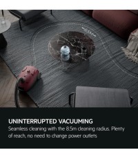 AEG AB51C2DR Ηλεκτρική Σκούπα 650W με Σακούλα 3lt Μπορντό