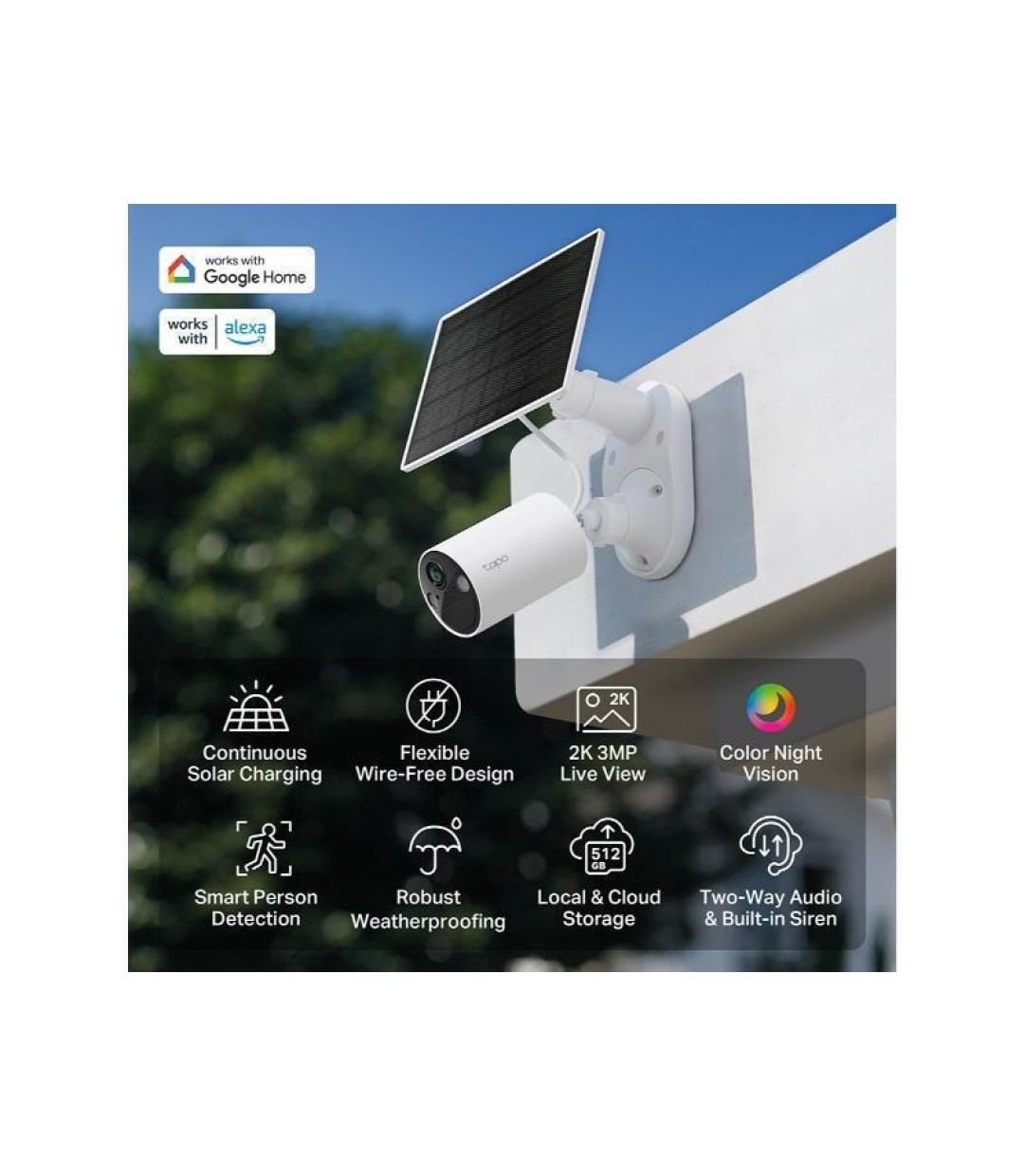 TP-LINK Tapo C410 Kit v1 IP Κάμερα Παρακολούθησης Wi-Fi Full HD+ 3MP Αδιάβροχη Μπαταρίας με Αμφίδρομη Επικοινωνία