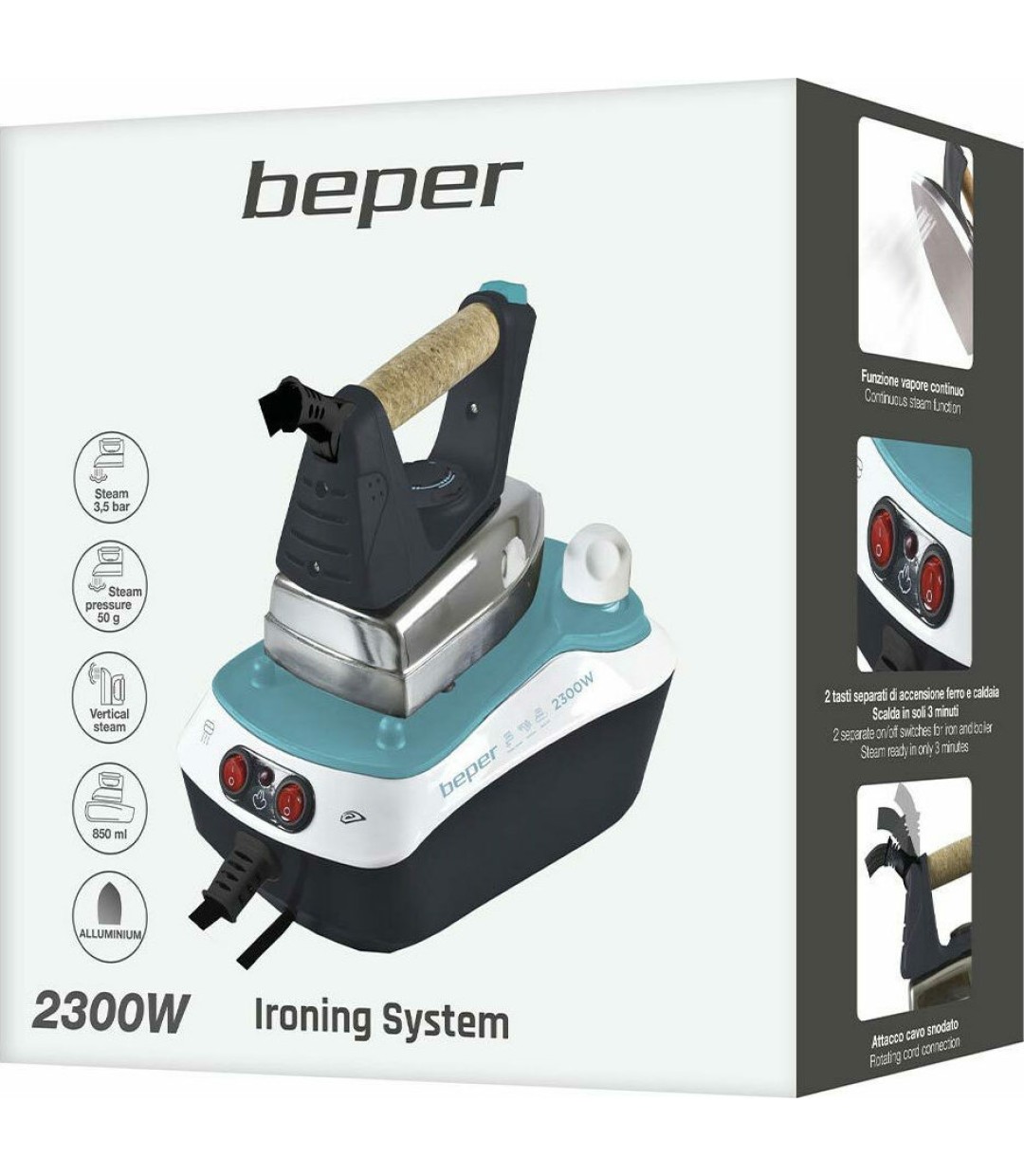 Beper Σύστημα σιδερώματος ατμού 2300W Max P204CAL001