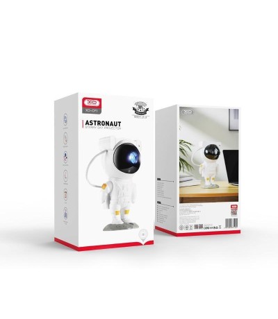 XO Παιδικό Φωτιστικό Projector με Προβολή Αστεριών Λευκό 21x11cm