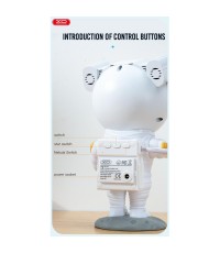 XO Παιδικό Φωτιστικό Projector με Προβολή Αστεριών Λευκό 21x11cm