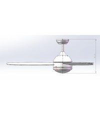 IQ CF-4812 Ανεμιστήρας Οροφής 122cm με Φως και Τηλεχειριστήριο Ασημί