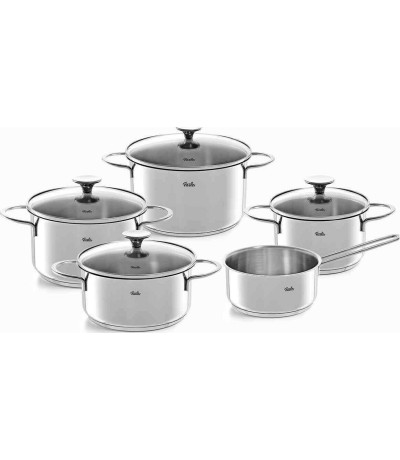 Fissler Copenhagen Σετ Μαγειρικά Σκεύη από Ανοξείδωτο Ατσάλι 4011405000 9τμχ
