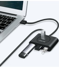 Ugreen CR113 USB 3.0 Hub 4 Θυρών με σύνδεση USB-A και Εξωτερική Παροχή Ρεύματος