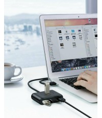 Ugreen CR113 USB 3.0 Hub 4 Θυρών με σύνδεση USB-A και Εξωτερική Παροχή Ρεύματος