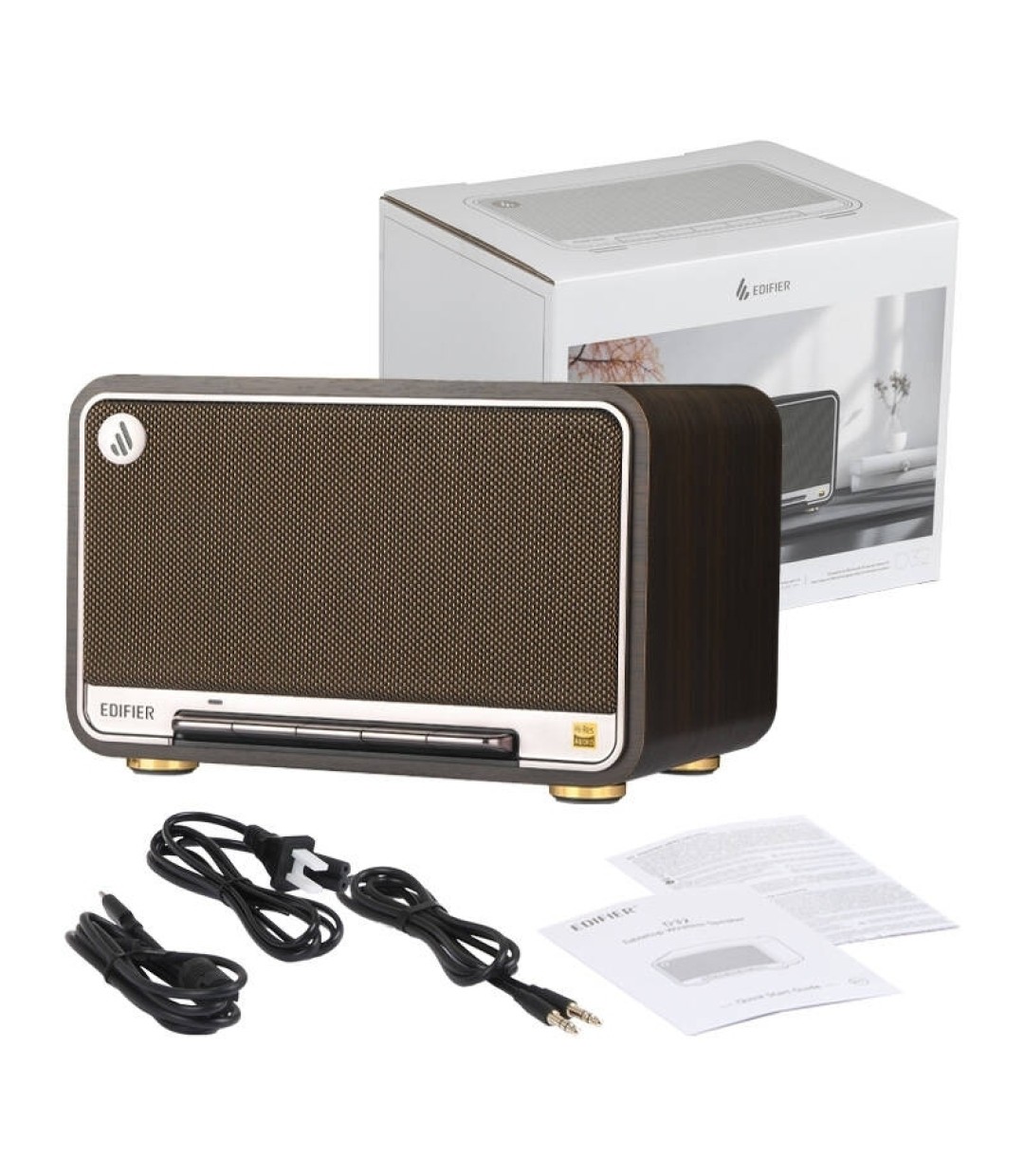 Edifier D32 Ηχείο Bluetooth 60W με Διάρκεια Μπαταρίας έως 12 ώρες Black Walnut