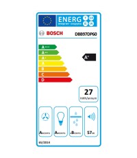  Bosch Μηχανισμός Απορρόφησης 90cm Μαύρος με Wi-Fi Κωδικός: DBB97DP60