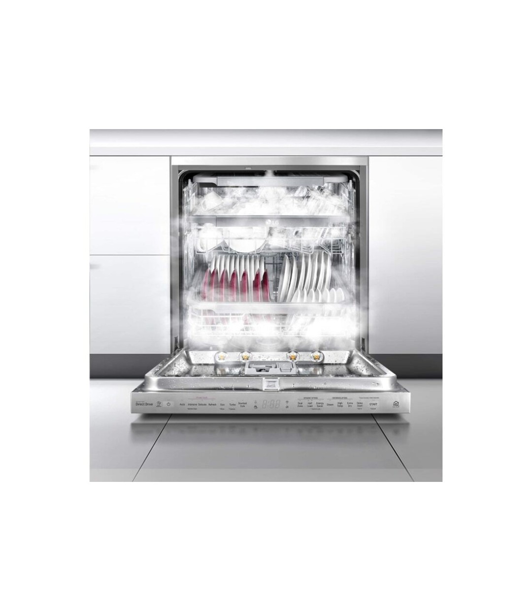 LG DF 365 FPS APZQEMS Ελεύθερο Πλυντήριο Πιάτων με Wi-Fi για 14 Σερβίτσια QuadWash Π60xY85εκ. Inox