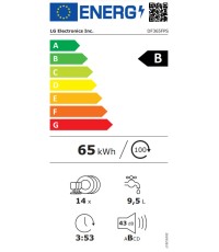 LG DF 365 FPS APZQEMS Ελεύθερο Πλυντήριο Πιάτων με Wi-Fi για 14 Σερβίτσια QuadWash Π60xY85εκ. Inox