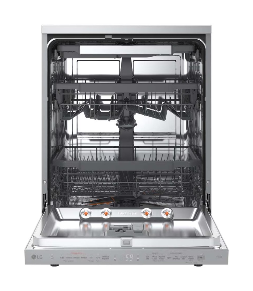 LG DF 375 HVS.APYQEHS Εντοιχιζόμενο Πλυντήριο Πιάτων με Wi-Fi για 14 Σερβίτσια Π60xY85εκ. INOX