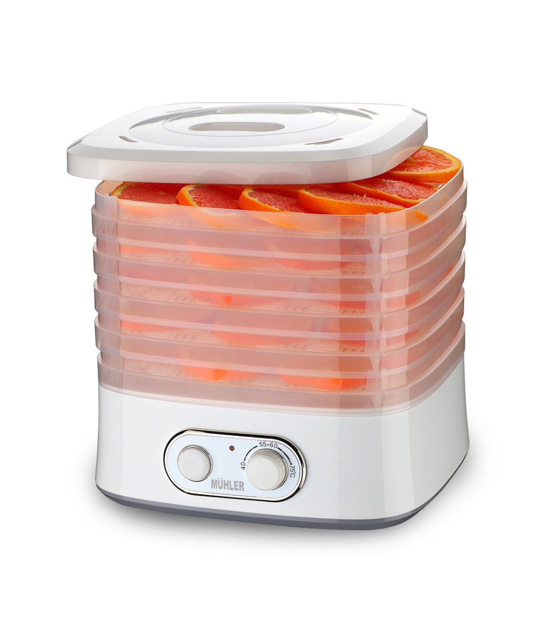 Muhler Αποξηραντής Τροφίμων με 5 Ράφια και Ρυθμιζόμενη Θερμοκρασία 35-70°C DHY-300T
