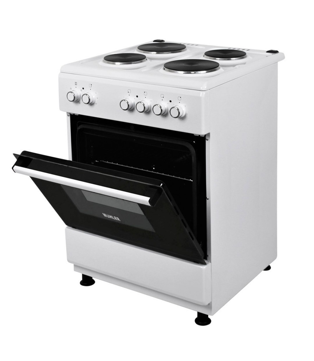 Muhler ELC-600 Ε Κουζίνα 64lt με Εμαγιέ Εστίες Π60εκ. Λευκή