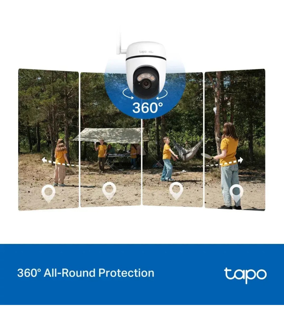 TP-LINK Tapo C615G KIT v1 IP Κάμερα Παρακολούθησης 4G Full HD+ 3MP Αδιάβροχη Μπαταρίας 