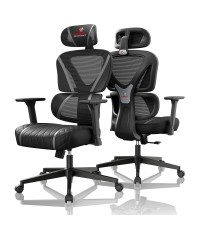 Eureka Ergonomic Norn ERK-GC06-GY Υφασμάτινη Καρέκλα Gaming με Ρυθμιζόμενα Μπράτσα Γκρι