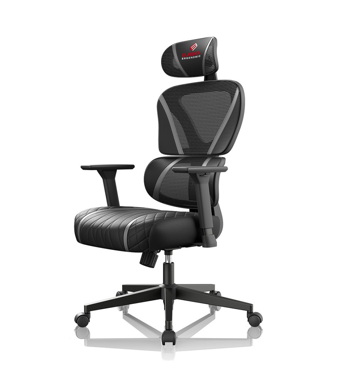 Eureka Ergonomic Norn ERK-GC06-GY Υφασμάτινη Καρέκλα Gaming με Ρυθμιζόμενα Μπράτσα Γκρι