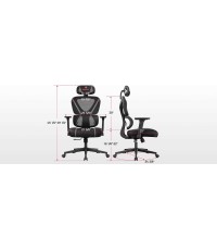 Eureka Ergonomic Norn ERK-GC06-GY Υφασμάτινη Καρέκλα Gaming με Ρυθμιζόμενα Μπράτσα Γκρι