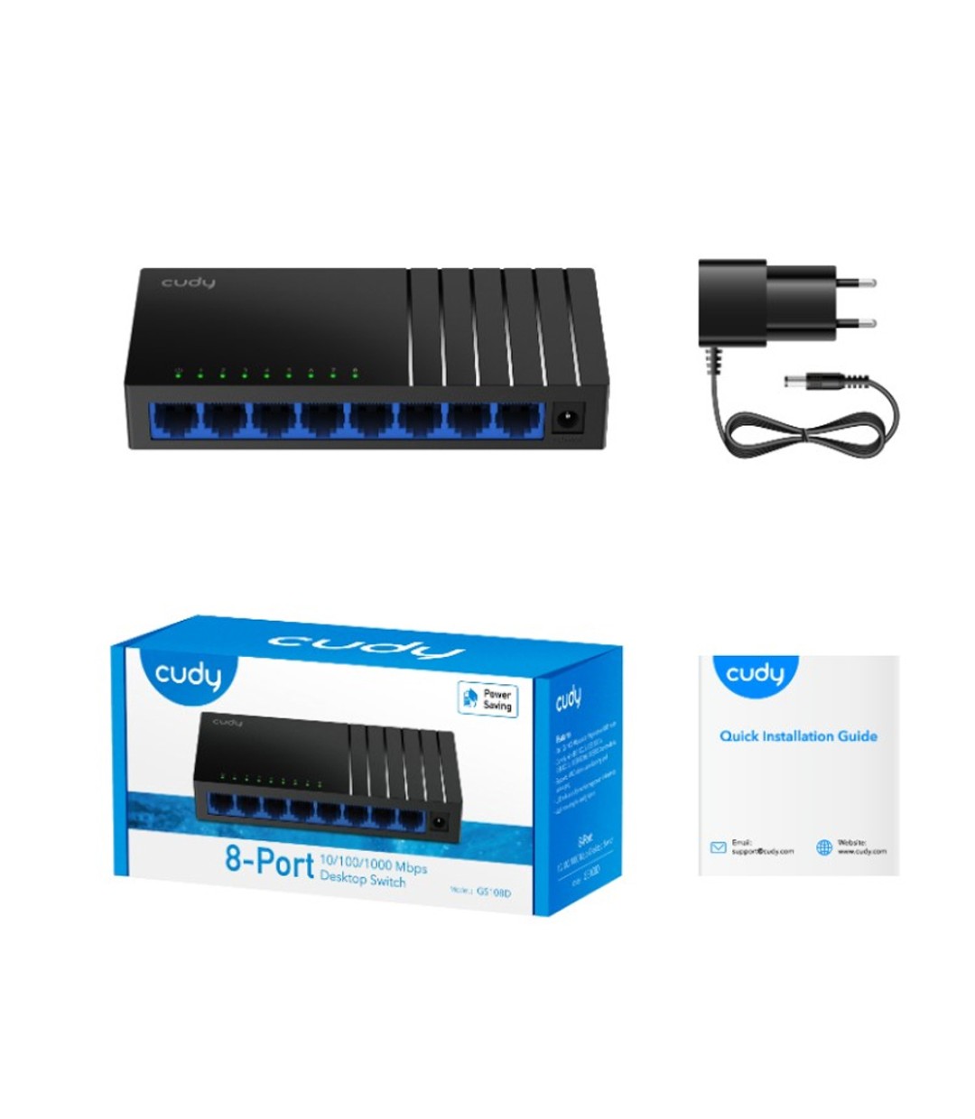 Cudy GS108D v4 Unmanaged L2 Switch με 8 Θύρες Gigabit (1Gbps) Ethernet