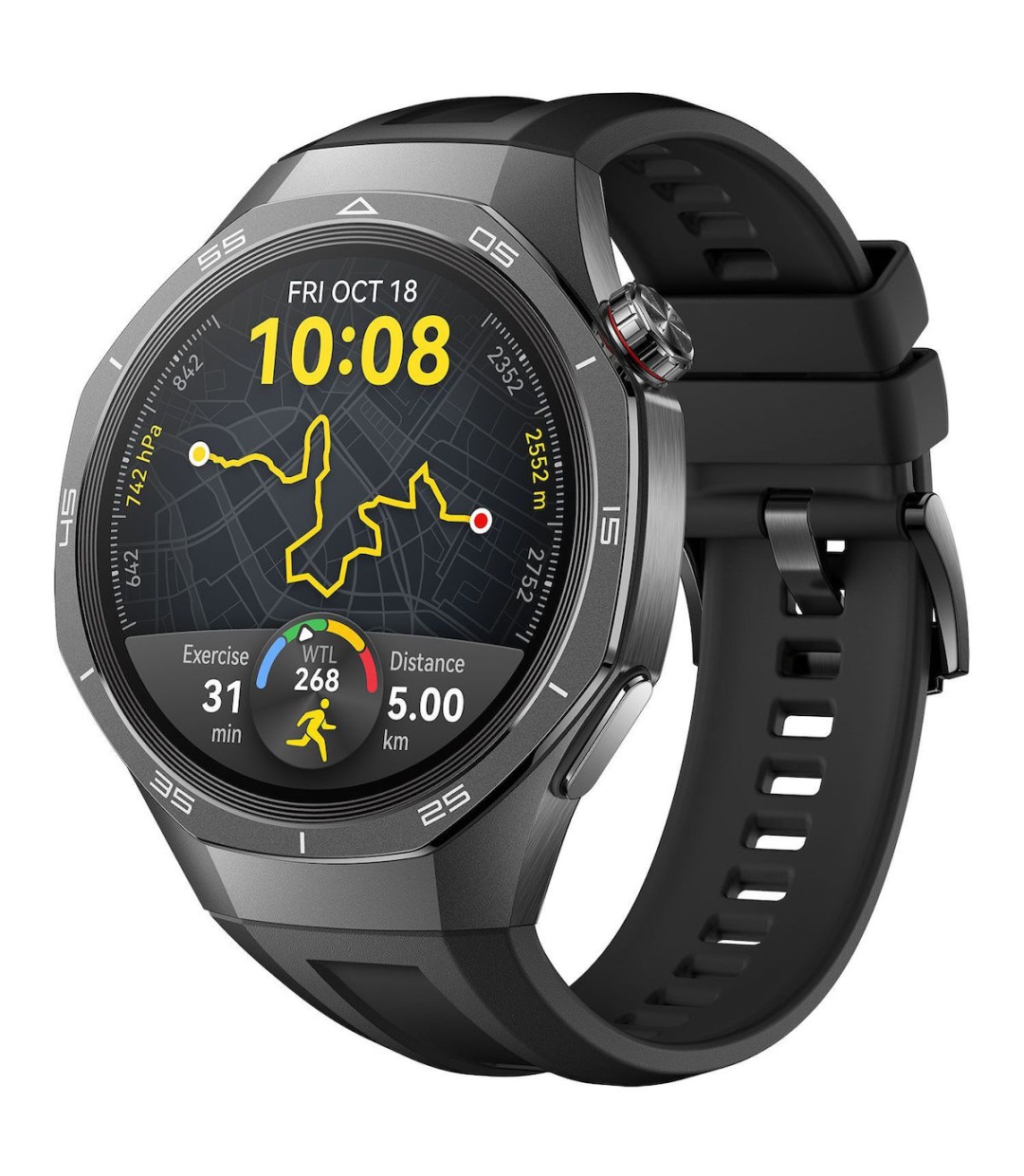 Huawei Watch GT 5 Pro Titanium 46mm Αδιάβροχο με Παλμογράφο (Μαύρο)