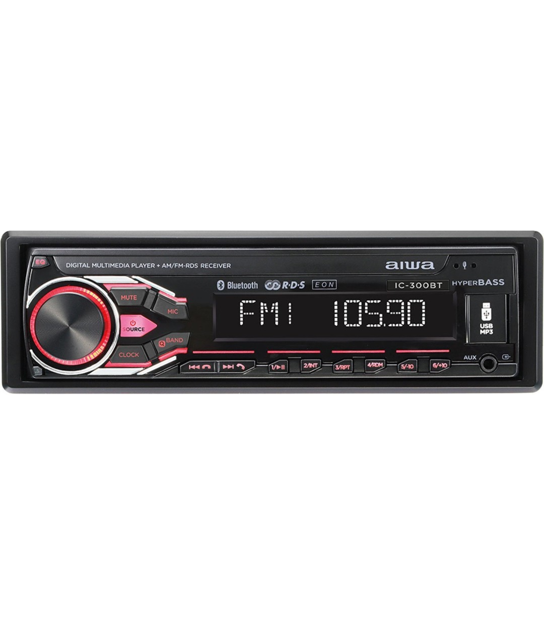 Aiwa Ηχοσύστημα Αυτοκινήτου 1DIN (Bluetooth/USB) IC-300BT
