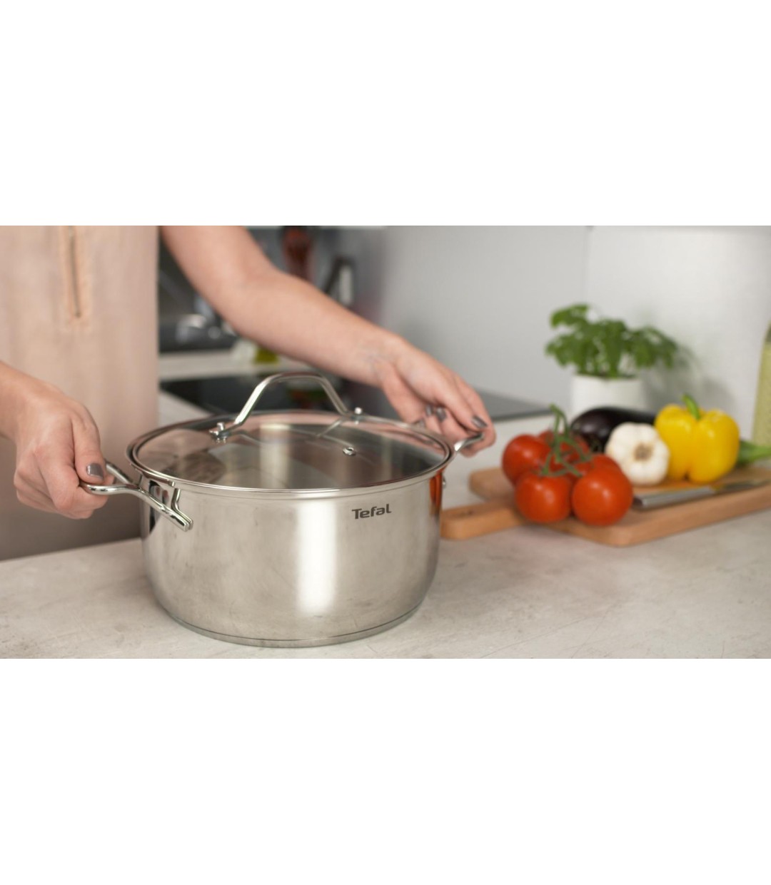 Tefal Intuition Κατσαρόλα Μαρμίτα Ανοξείδωτη 26cm7.9lt