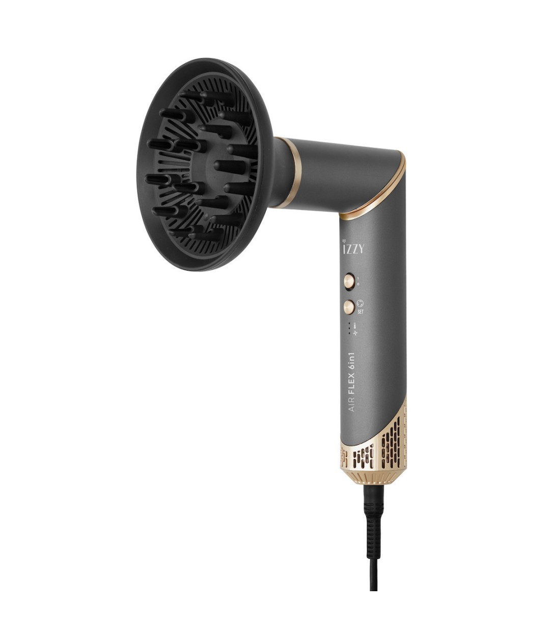 Izzy Multistyler Airflex 6 in 1 Ηλεκτρική Βούρτσα με Αέρα για Ίσιωμα και Μπούκλες IZ-7212 1500W 