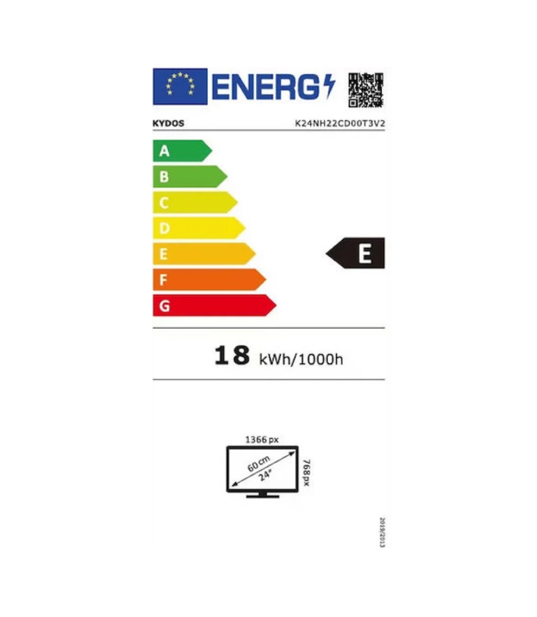 Kydos Τηλεόραση 24" HD Ready LED K24NH22SD01V2 (2025)