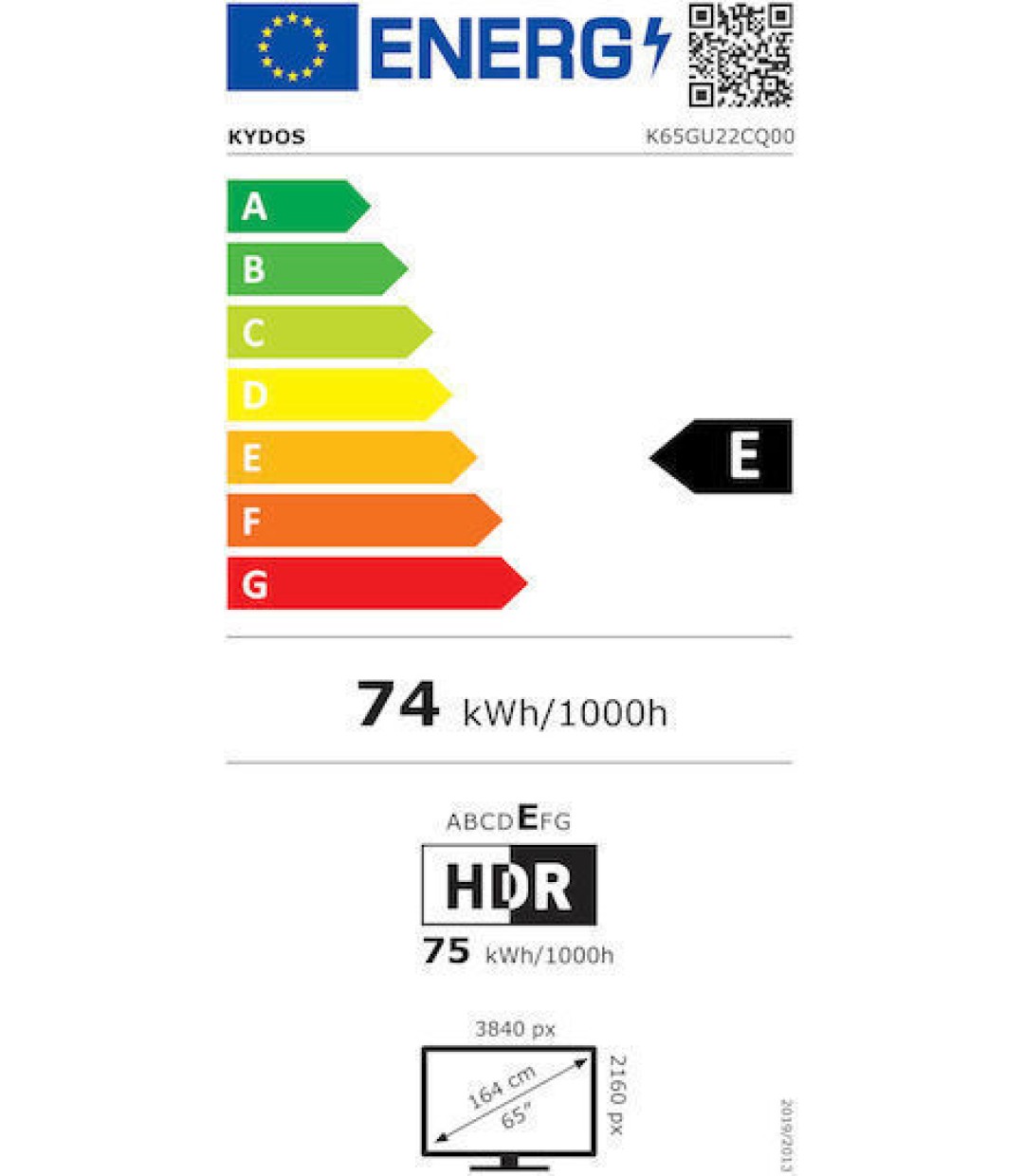 Kydos Smart Τηλεόραση 65" 4K UHD QLED K65GU22CQ00 