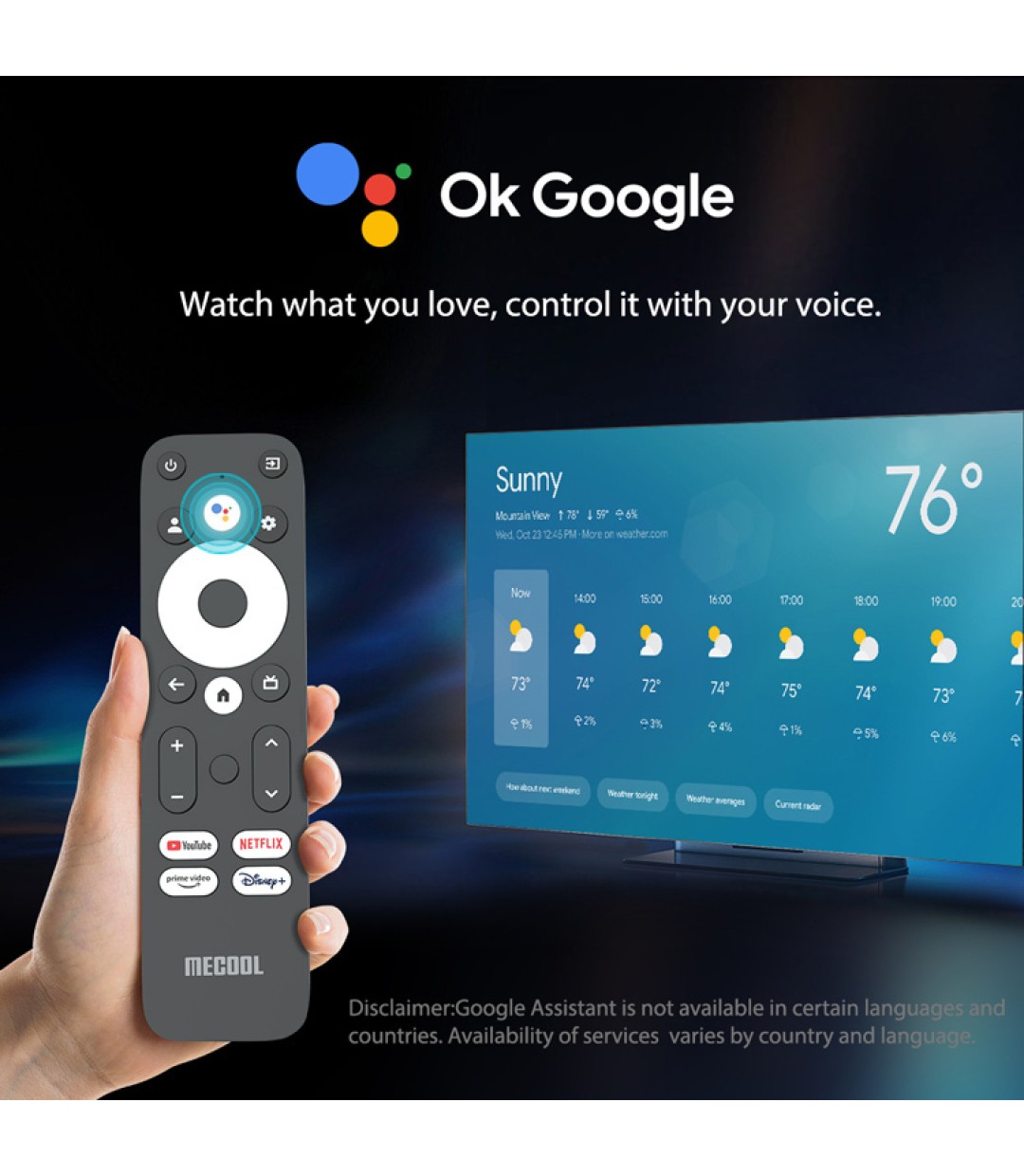 MECOOL KD3 Smart TV Stick 4K UHD με Wi-Fi / Bluetooth / HDMI & Google Assistant