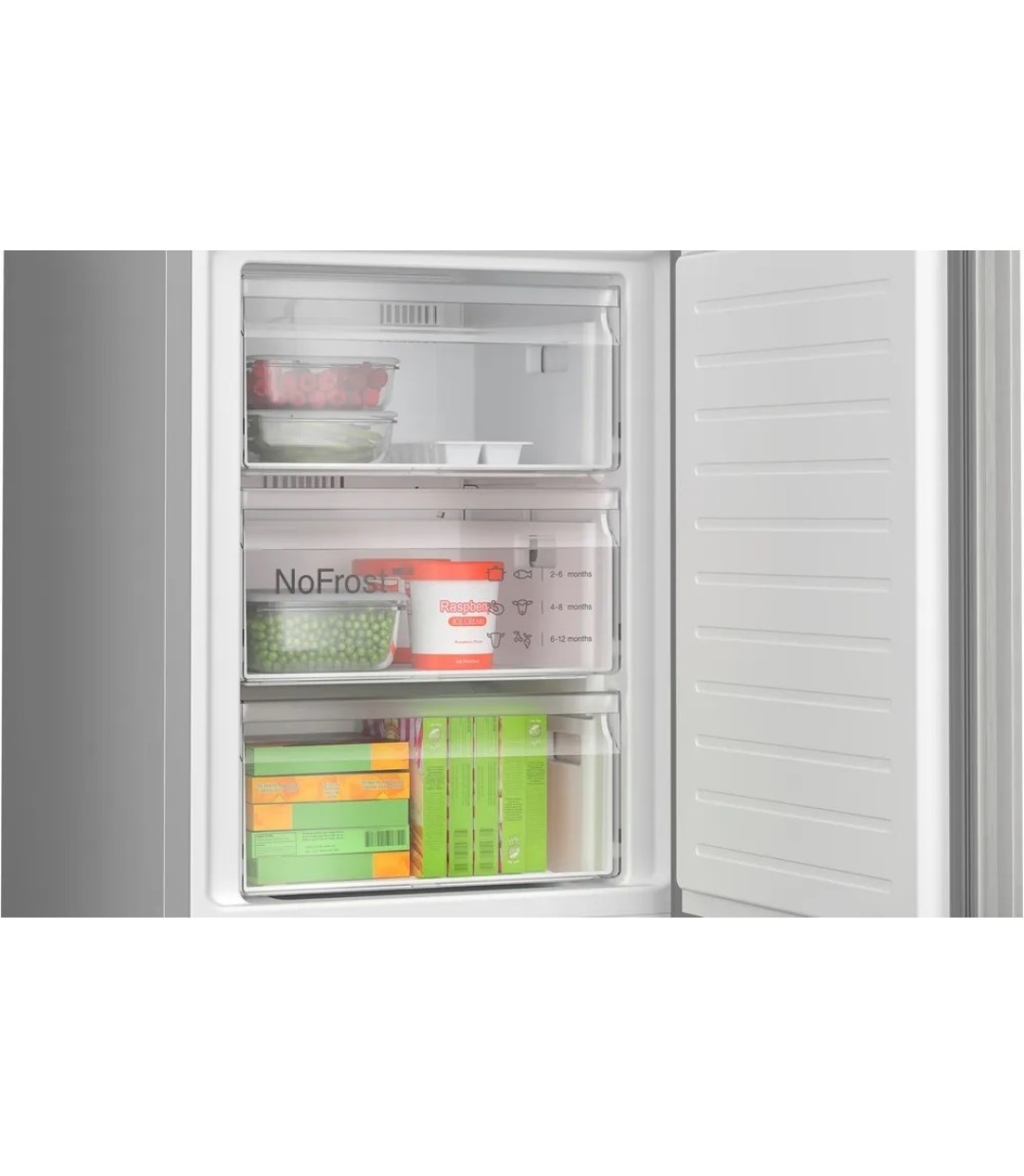 Bosch Ψυγειοκαταψύκτης 363lt Total NoFrost Υ203xΠ60xΒ66.5εκ. Inox KGN392LCF