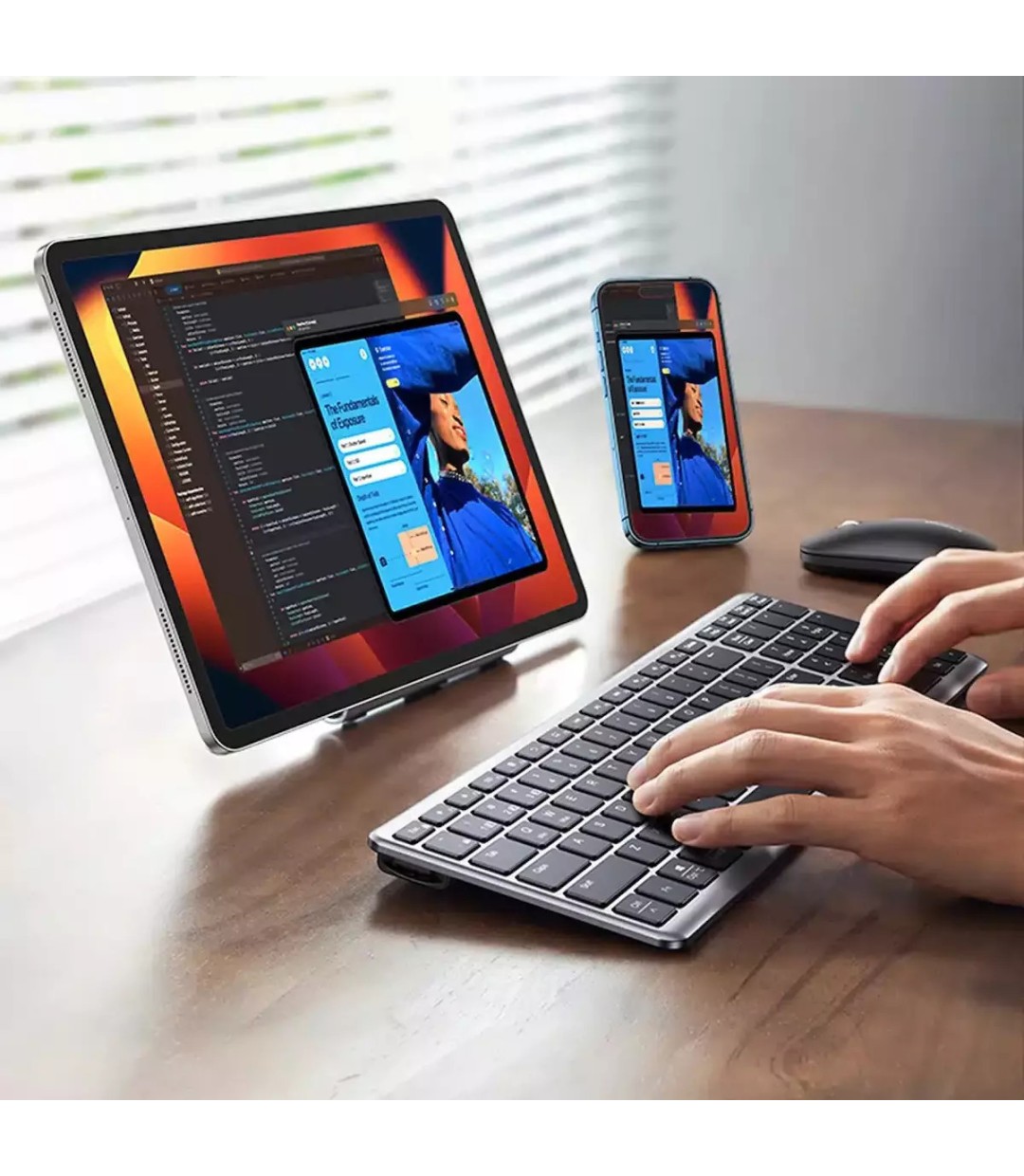 Ugreen KU005 Ασύρματο Bluetooth Πληκτρολόγιο Αγγλικό US