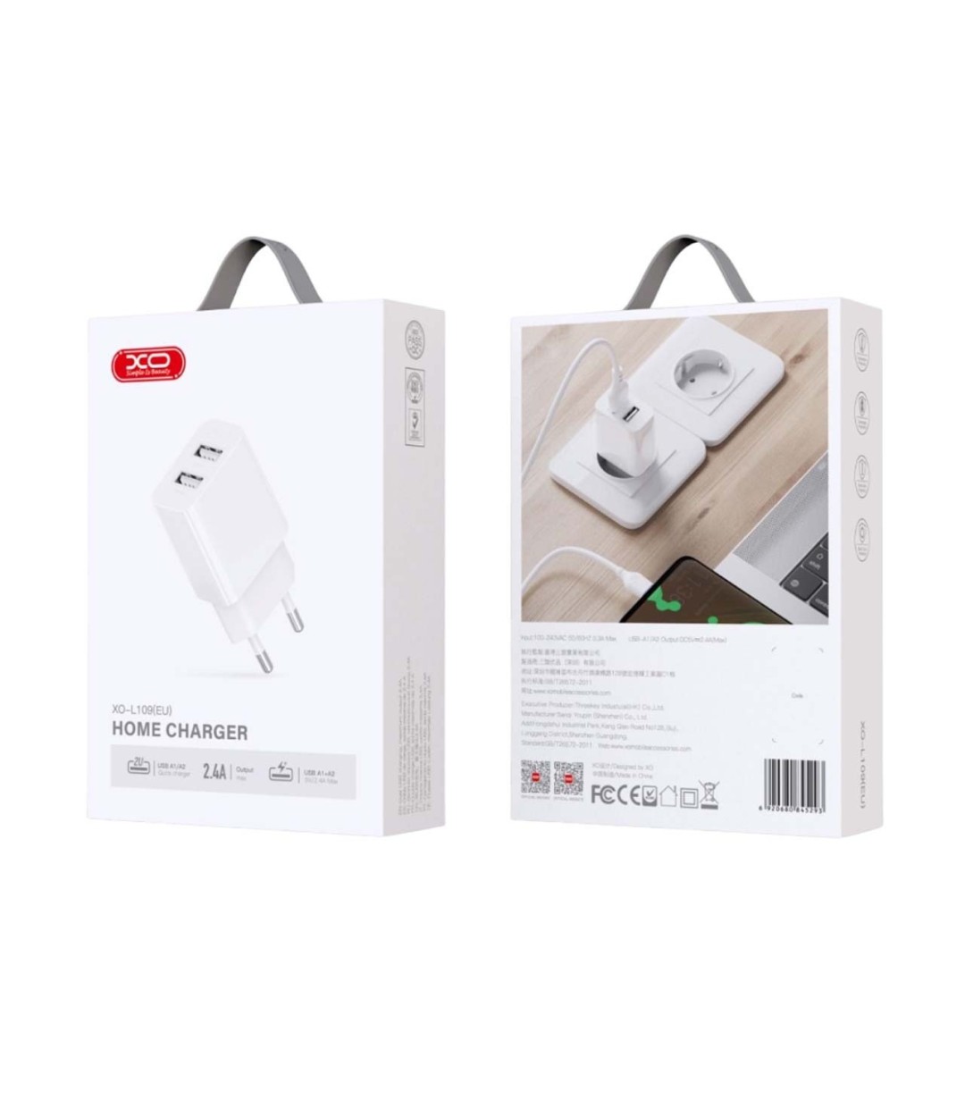 XO Φορτιστής Χωρίς Καλώδιο με 2 Θύρες USB-A Λευκός (L109) XO Φορτιστής Χωρίς Καλώδιο με 2 Θύρες USB-A Λευκός (L109)