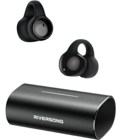 Riversong AirClip L3 In-ear Bluetooth Handsfree Ακουστικά με Θήκη Φόρτισης Μαύρα