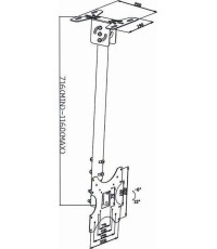 Nedis TVCM1330BK Βάση Τηλεόρασης Οροφής έως 42" και 20kg