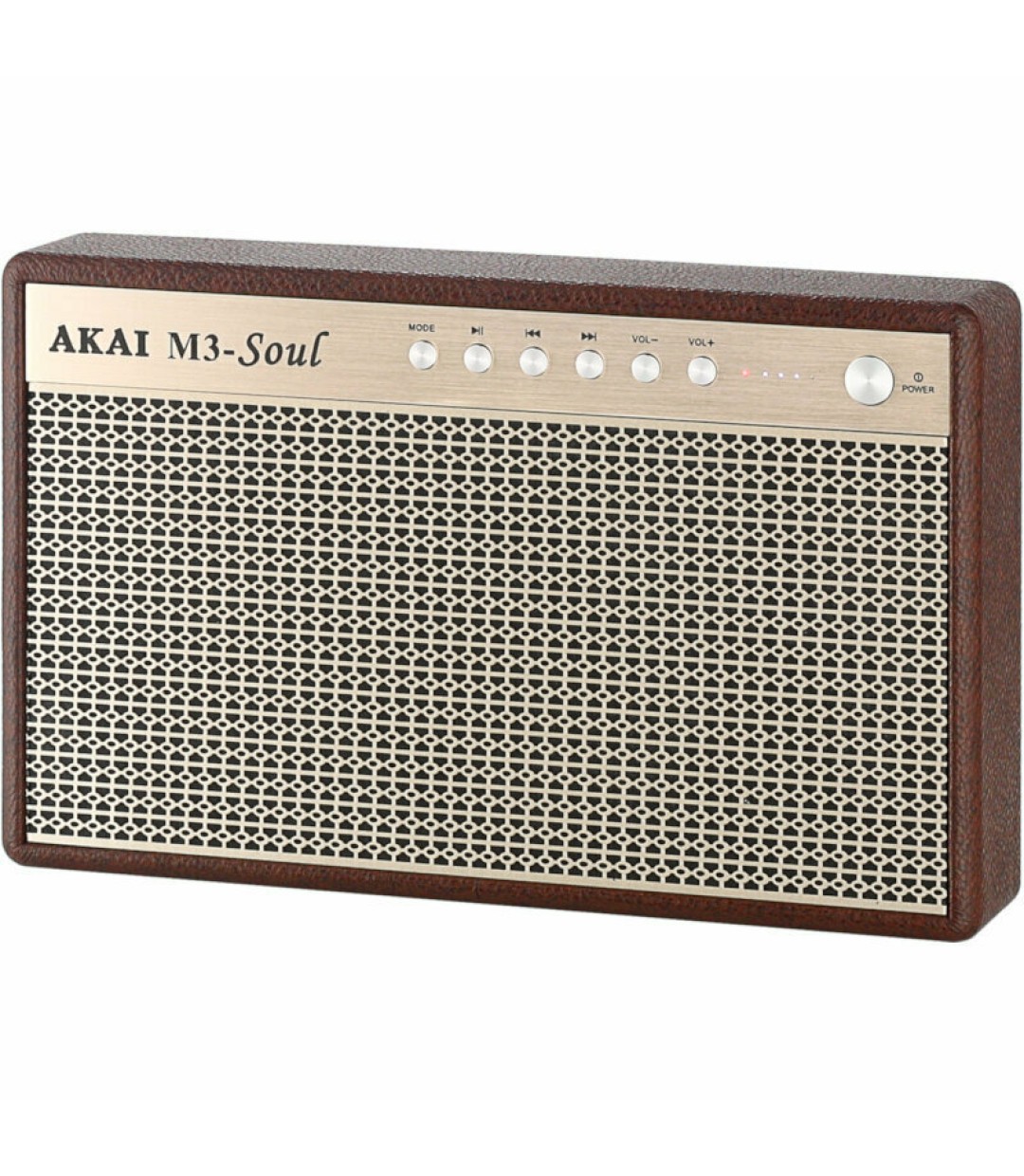 Akai M3-Soul Ηχείο Bluetooth 20W με Διάρκεια Μπαταρίας έως 15 ώρες Καφέ  