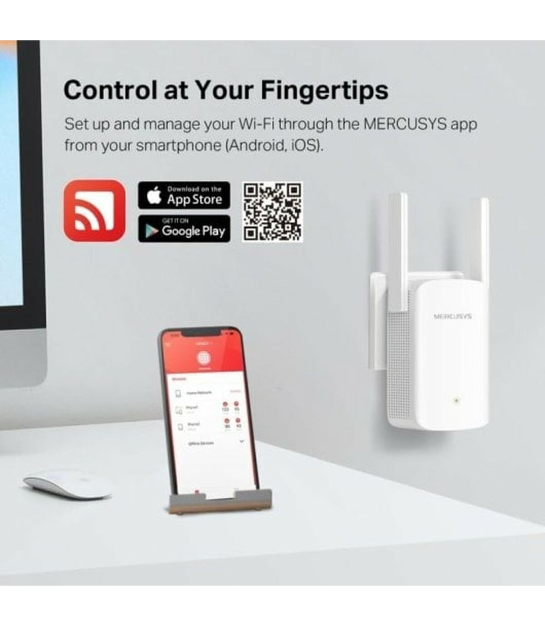 Mercusys ME60X v1 WiFi Extender Dual Band (2.4 & 5GHz) 1500Mbps 