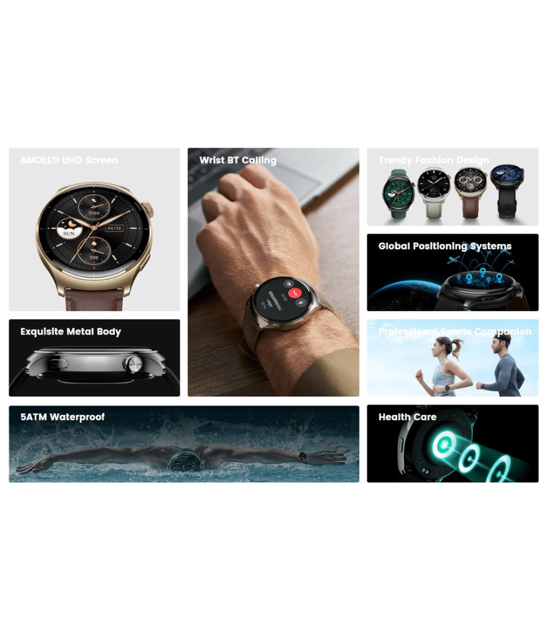 Mibro Watch Lite3 Pro 45mm Αδιάβροχο με Παλμογράφο (Blackish Green)