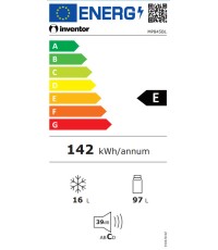 Inventor Mini Bar 113lt Υ84.5xΠ55.3xΒ55.3εκ. Μαύρο MP845BL