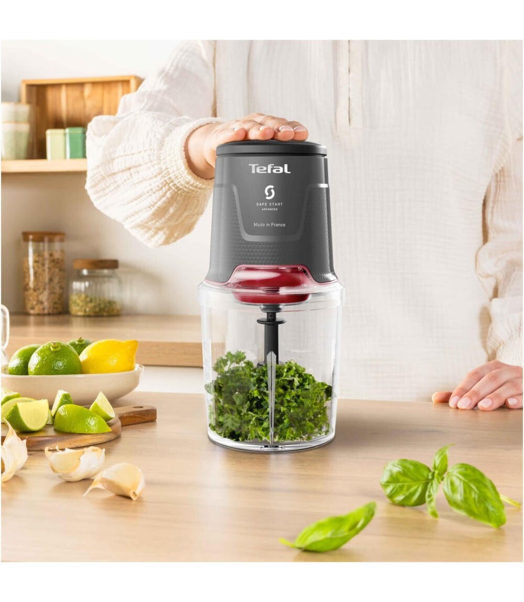 Tefal Easy Press MQ 740H Πολυκόπτης Multi 600W με Δοχείο 500ml Γκρι