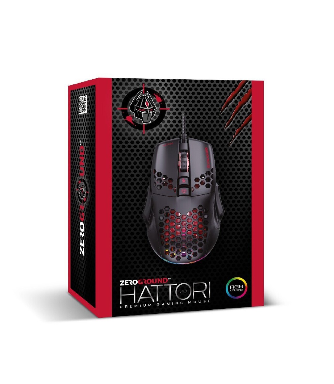 Zeroground MS-4500G HATTORI v4.0 RGB Gaming Ποντίκι 7200 DPI Μαύρο