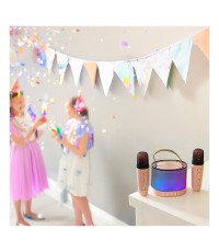 Maxlife Ηχείο Karaoke με Ασύρματα Μικρόφωνα και Εφέ Φωτισμού MXKS-200 σε Λευκό Χρώμα