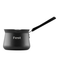 Fest Magic No7 Μπρίκι Υγραερίου από Αλουμίνιο σε Μαύρο Χρώμα Αντικολλητικό 700ml