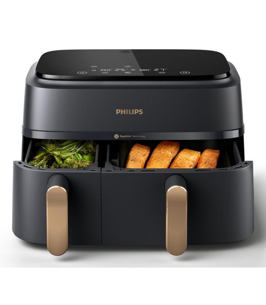 Philips Air Fryer με Διπλό Αποσπώμενο Κάδο 9lt Μαύρο NA352/00