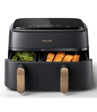 Philips Air Fryer με Διπλό Αποσπώμενο Κάδο 9lt Μαύρο NA352/00