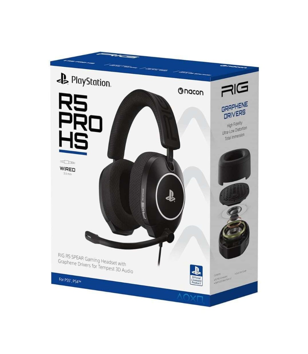  Nacon Rig R5 Pro Hs Over Ear Gaming Headset με σύνδεση 3.5mm for PC / PS4 