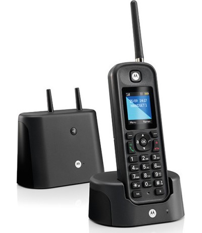 Motorola O201 Ασύρματο Τηλέφωνο με Ελληνικό Μενού Μαύρο