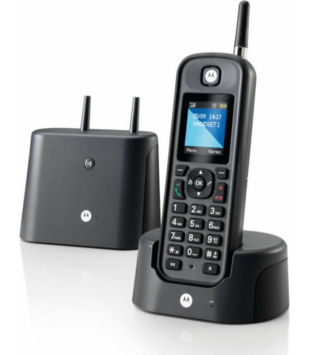 Motorola O201 Ασύρματο Τηλέφωνο με Ελληνικό Μενού Μαύρο