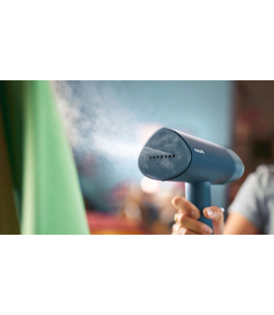 Philips Ατμοκαθαριστής Ρούχων Χειρός 1000W με Δοχείο 100ml Μπλε