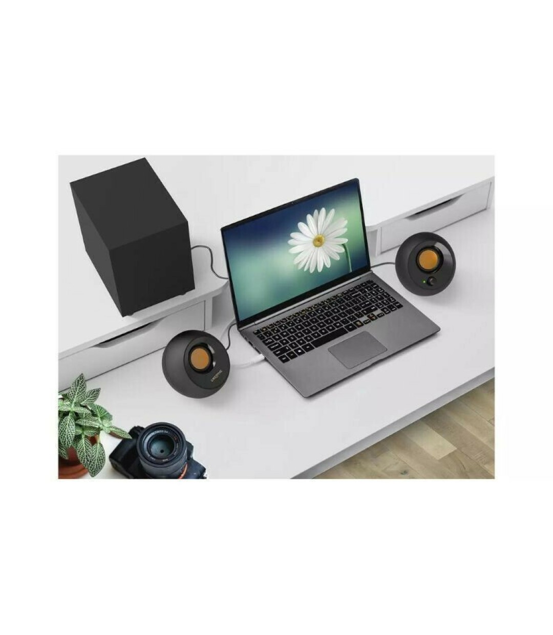 Creative Pebble Plus Ηχεία Υπολογιστή 2.1 με Ισχύ 8W σε Μαύρο Χρώμα