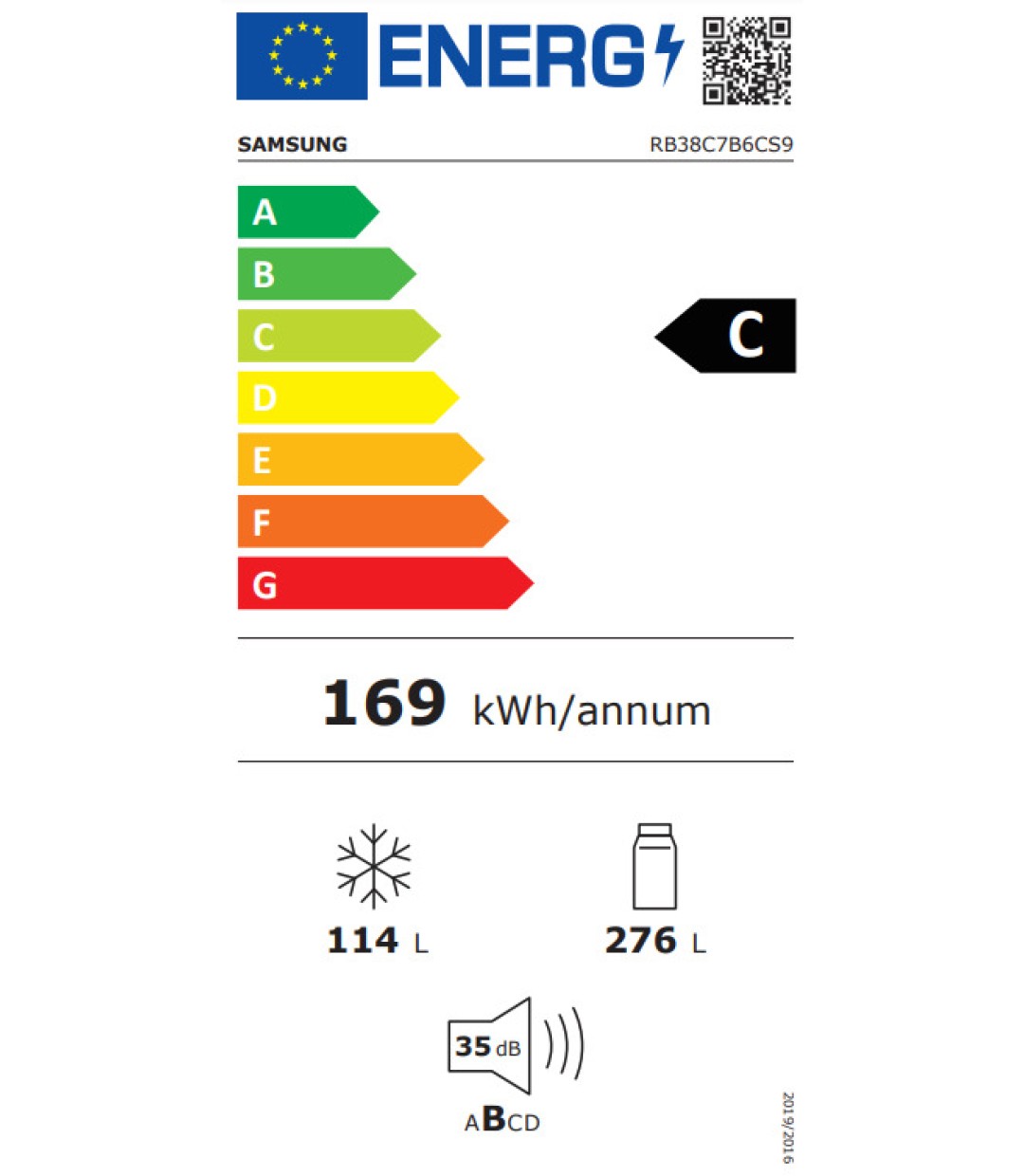 Samsung Ψυγειοκαταψύκτης 390lt NoFrost Υ203xΠ59.5xΒ65.8εκ. Inox RB38C7B6CS9/EF Samsung Ψυγειοκαταψύκτης 390lt NoFrost Υ203xΠ59.5xΒ65.8εκ. Inox RB38C7B6CS9/EF